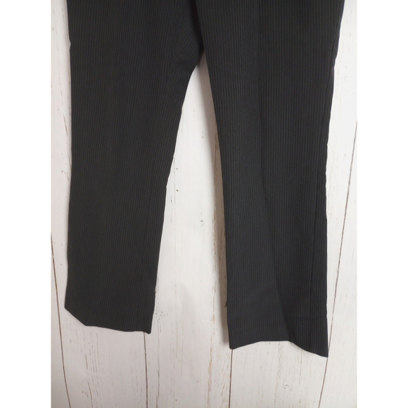Apt 9 Women Dress Pants 10 Black Pin Striped Straight Leg - Picture 3 of 10